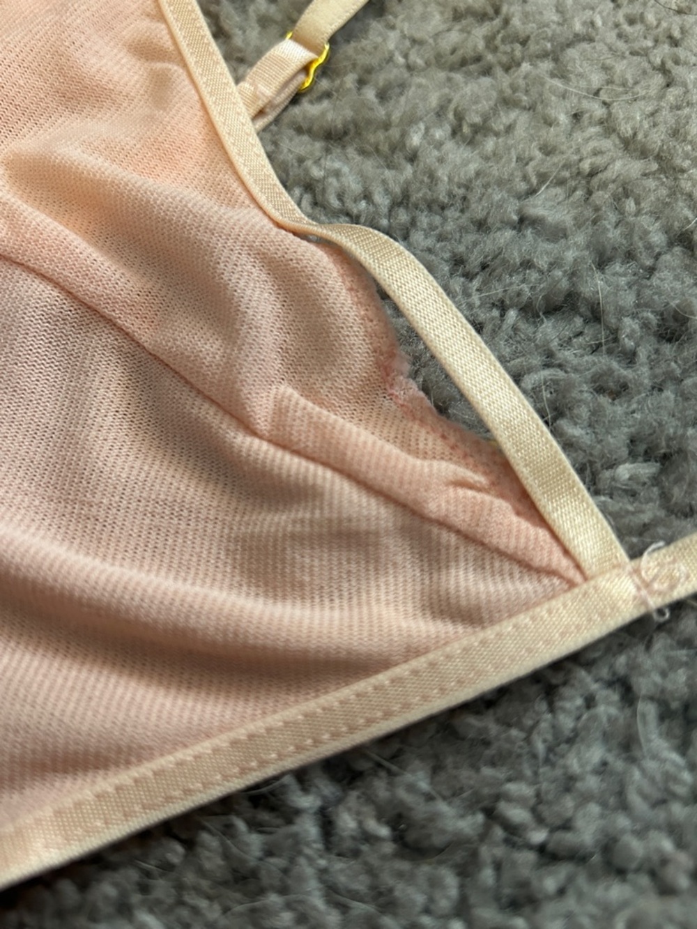 NWT $38 Free People Sheer Pink Frosting Bralette – Size L - Picture 7 of 8